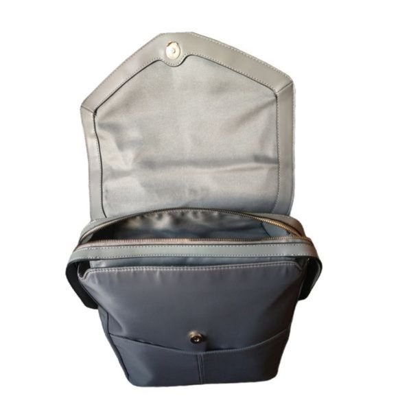 A New Day Men Backpack  Nylon Gray Backpack - Picture 6 of 8